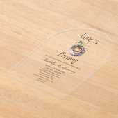 Love Is Brewing Cozy Espresso Bridal Shower Acryl Uitnodigingen (Laagn)