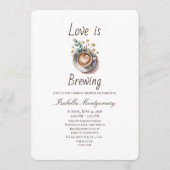 Love Is Brewing Cozy Espresso Bruiloftsfeest Kaart (Voorkant)