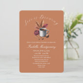 Love Is Brewing Cozy Rustic Coffee Bridal Shower Kaart (Staand voorkant)