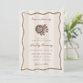 Love is Brewing Double Sided Bruiloftsborrel Uitno Kaart (Staand voorkant)