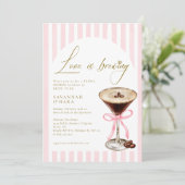 Love is Brewing Elegant Bridal Shower Invitation Kaart (Staand voorkant)