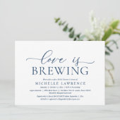 Love is Brewing, Elegant Vrijgezellenfeest Party Kaart (Staand voorkant)