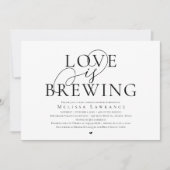 Love Is Brewing Elegante Bruiloft Uitnodiging (Voorkant)