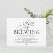 Love Is Brewing Elegante Bruiloft Uitnodiging (Staand voorkant)