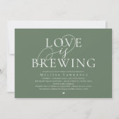 Love Is Brewing Elegante Bruiloft Uitnodiging (Voorkant)