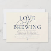 Love Is Brewing Elegante Bruiloft Uitnodiging (Voorkant)