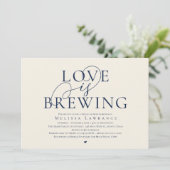 Love Is Brewing Elegante Bruiloft Uitnodiging (Staand voorkant)