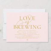 Love Is Brewing Elegante Bruiloft Uitnodiging (Voorkant)