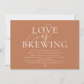 Love Is Brewing Elegante Bruiloft Uitnodiging (Voorkant)