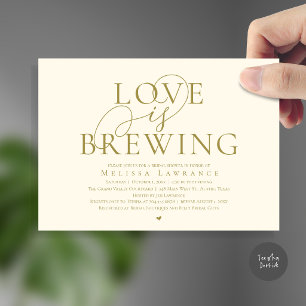 Love Is Brewing Elegante Bruiloft Uitnodiging