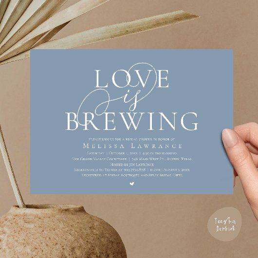 Love Is Brewing Elegante Bruiloft Uitnodiging