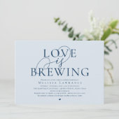 Love Is Brewing Elegante Bruiloft Uitnodiging (Staand voorkant)