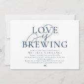 Love Is Brewing Elegante Bruiloft Uitnodiging (Voorkant)