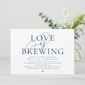 Love Is Brewing Elegante Bruiloft Uitnodiging (Staand voorkant)