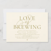 Love Is Brewing Elegante Bruiloft Uitnodiging (Voorkant)