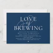 Love Is Brewing Elegante Bruiloft Uitnodiging (Voorkant)