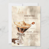 Love is Brewing Espresso Glitter Drips Kaart (Voorkant)