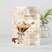 Love is Brewing Espresso Glitter Drips Kaart (Staand voorkant)