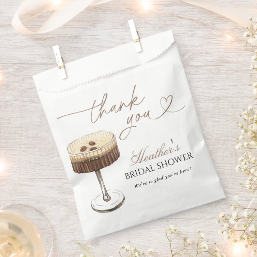 Love Is Brewing Espresso Martini Bridal Shower Bedankzakje (Geknipt)