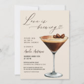Love is Brewing Espresso Martini Bridal Shower Kaart (Voorkant)