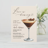 Love is Brewing Espresso Martini Bridal Shower Kaart (Staand voorkant)