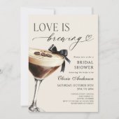 Love is Brewing Espresso Martini Bridal Shower Kaart (Voorkant)