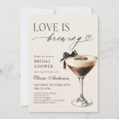 Love is Brewing Espresso Martini Bridal Shower Kaart (Voorkant)