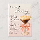Love is Brewing Espresso Martini Bridal Shower Kaart (Voorkant)