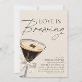 Love is Brewing Espresso Martini Bridal Shower Kaart (Voorkant)