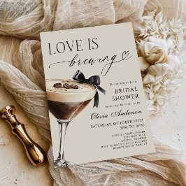 Love is Brewing Espresso Martini Bridal Shower Kaart