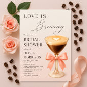 Love is Brewing Espresso Martini Bridal Shower Kaart