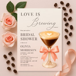 Love is Brewing Espresso Martini Bridal Shower Kaart