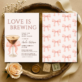 Love is Brewing  Espresso Martini Bridal Shower Kaart