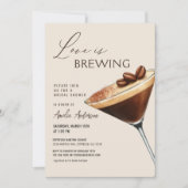 Love is Brewing Espresso Martini Bridal Shower Kaart (Voorkant)