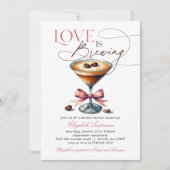 Love is Brewing Espresso Martini Bridal Shower Kaart (Voorkant)