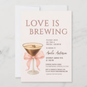Love is Brewing Espresso Martini Bruidsfeest Kaart (Voorkant)