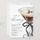 Love Is Brewing Espresso Martini Bruidsfeest Kaart (Voorkant)