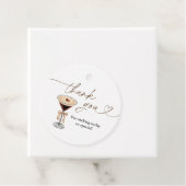 Love Is Brewing Espresso Martini Bruiloft Feest Bedankjes Labels (In situ)