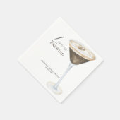Love is Brewing Espresso Martini Bruiloft Servet (Hoek)