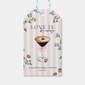 Love Is Brewing | Espresso Martini Vrijgezellenfee Cadeaulabel (Voorkant)