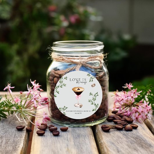 Love Is Brewing | Espresso Martini Vrijgezellenfee Ronde Sticker