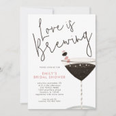 Love is Brewing Espresso Martini Vrijgezellenfeest Kaart (Voorkant)