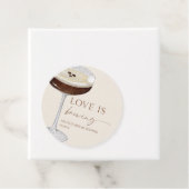 Love Is Brewing Expresso Martini Bruidsfeest Bedankjes Labels (In situ)