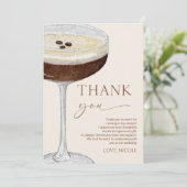Love Is Brewing Expresso Martini Bruidsfeest Bedankkaart (Staand voorkant)