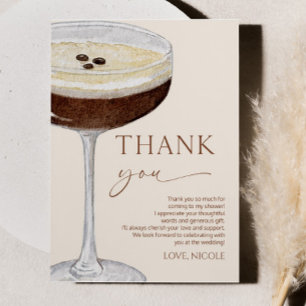 Love Is Brewing Expresso Martini Bruidsfeest Bedankkaart