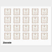 Love Is Brewing Expresso Martini Bruidsfeest Vierkante Sticker (Vel)