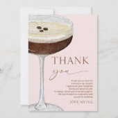 Love Is Brewing Expresso Martini Bruiloftsborrel Bedankkaart (Voorkant)