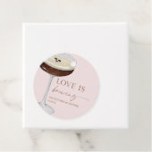 Love Is Brewing Expresso Martini Bruiloftsfeest Bedankjes Labels (In situ)