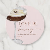 Love Is Brewing Expresso Martini Bruiloftsfeest Bedankjes Labels (Voorkant)