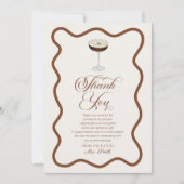 Love Is Brewing Expresso Martini Bruiloftsfeest Bedankkaart (Voorkant)